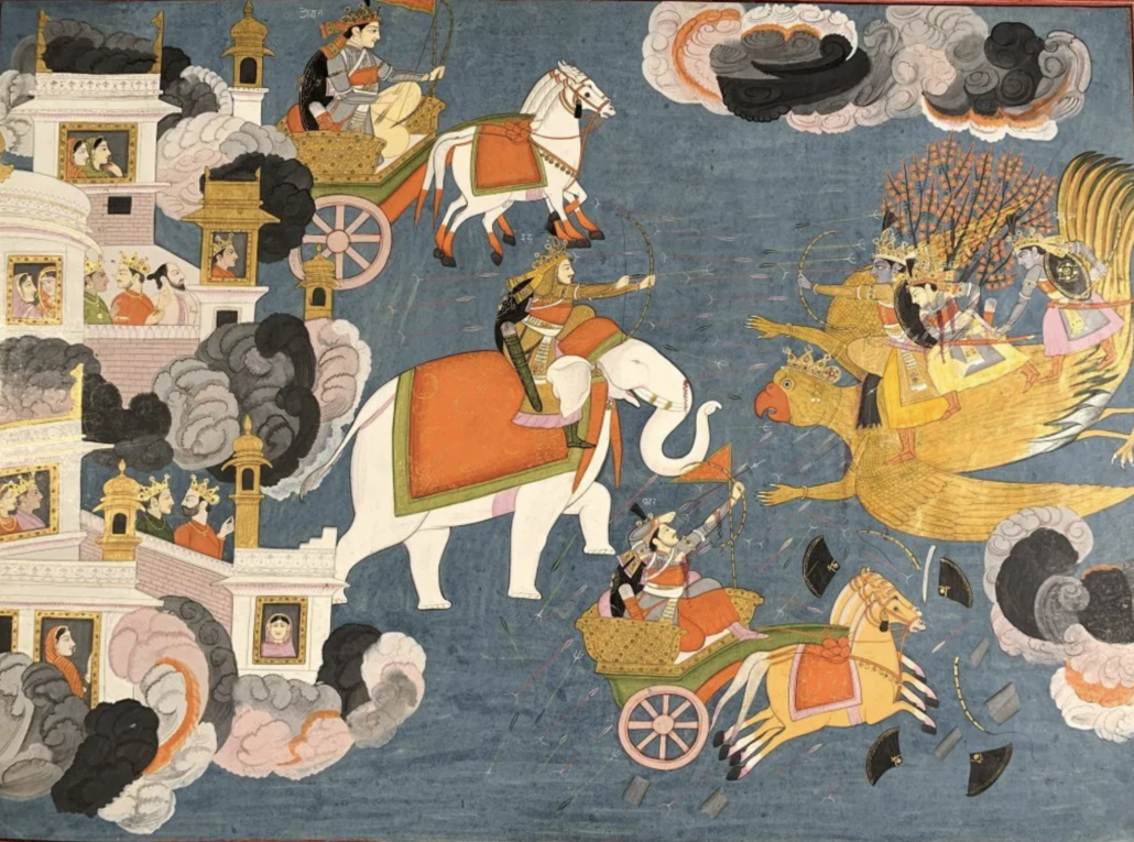 Harivamsa Illustration Attributed to Purkhu of Kangra, $55,000.00